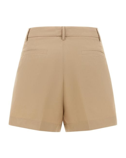 Fabiana Filippi Natural Pleated Tailored Shorts