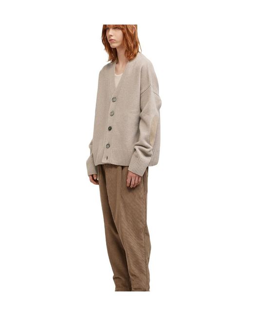 AMI Natural Long Sleeved Buttoned Cardigan for men