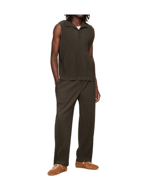 Homme Plissé Issey Miyake Brown Monthly Colors July Polo Shirt for men