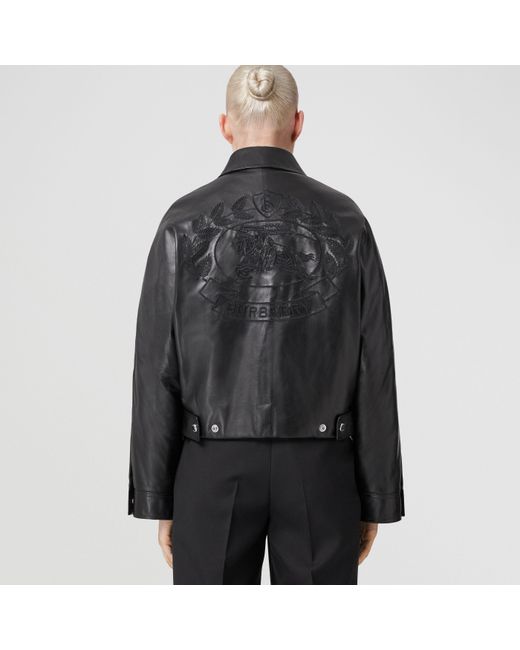Burberry Black Equestrian Knight Buttoned Jacket