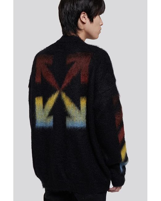 Off-White c/o Virgil Abloh Black Diagonal Arrows Knitted Jumper for men