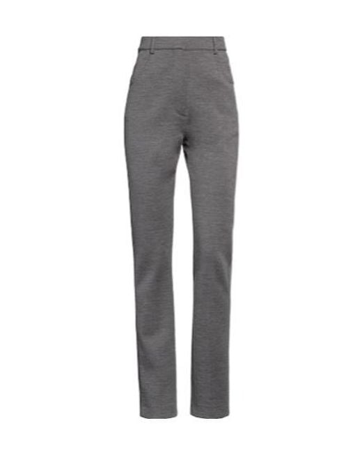 Sportmax Gray High-Waisted Straight-Leg Pants