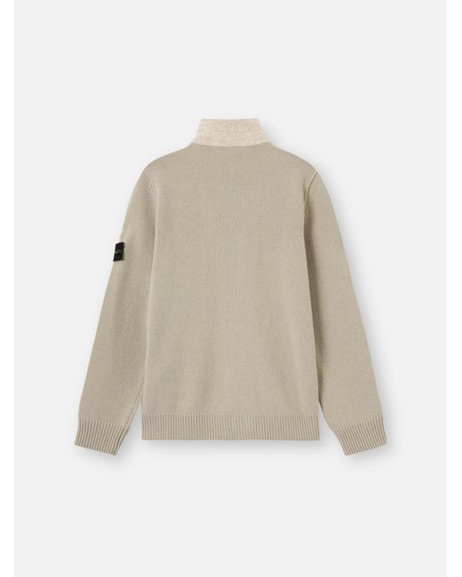Stone Island Natural Logo Patch Buttoned Cardigan for men