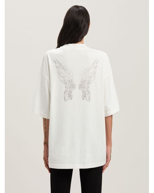 Palm Angels White Wings-Print T-Shirt