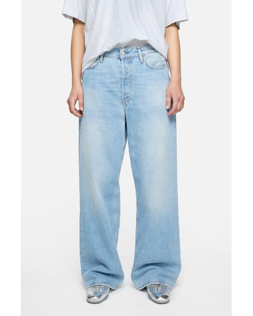 Acne Blue Logo-Patch Jeans for men