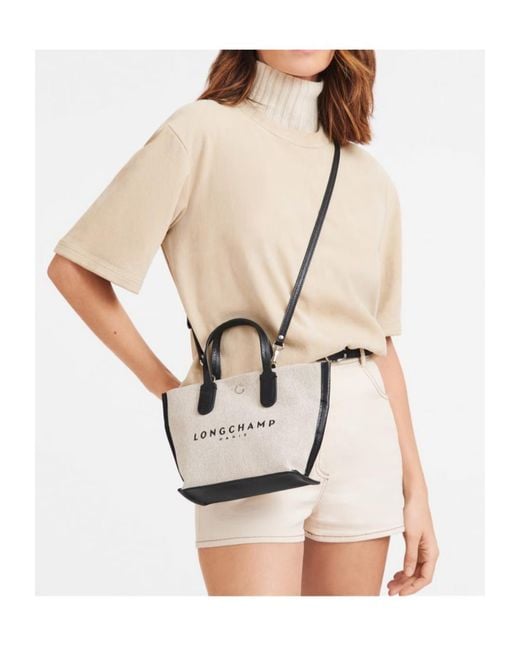 Longchamp White Essential Xs Logo Shoulder Bag
