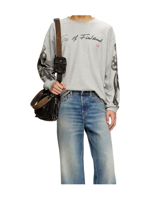 DIESEL Gray X Tom Of Finland Foundation Box Sweatshirt for men