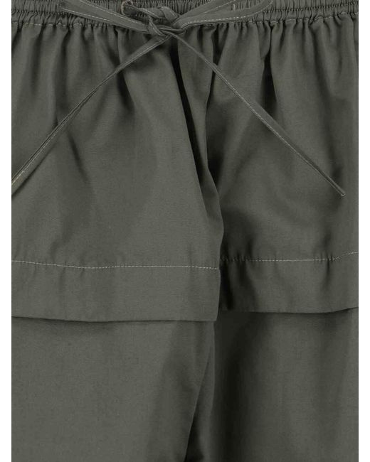 Alaïa Green Alaïa Peplum Detailed Trousers