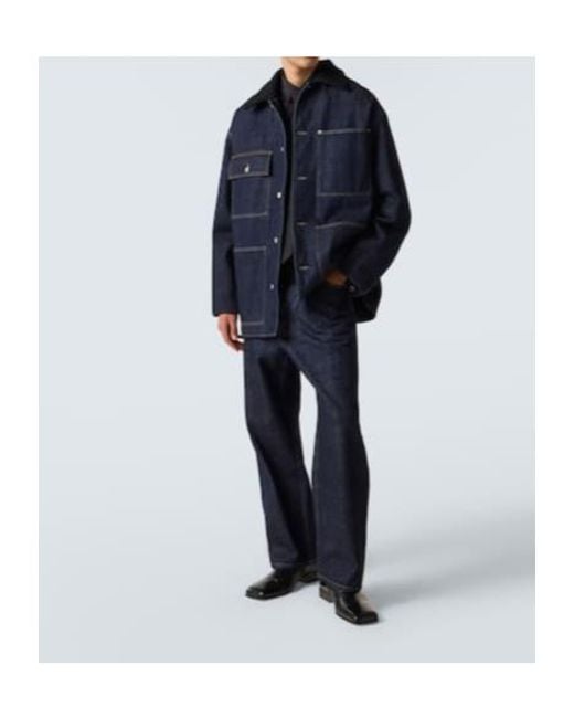 Jil Sander Blue Oversized Denim Jacket for men