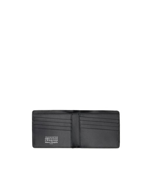 Maison Margiela Black Four-Stitches Bifold Wallet for men