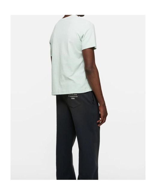 Acne White Distressed Logo T-Shirt for men