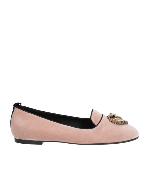 Dolce & Gabbana Brown Round Toe Slippers