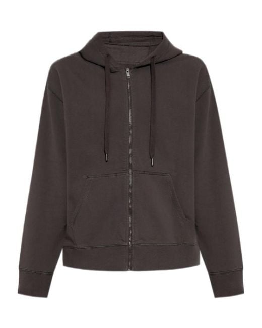 Zadig & Voltaire Gray Sacha Skull-Print Zip-Up Hoodie for men