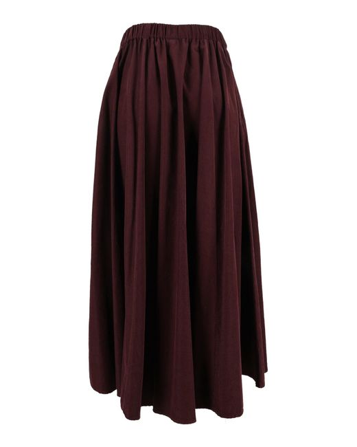Aspesi Purple High Waist Pleated Skirt