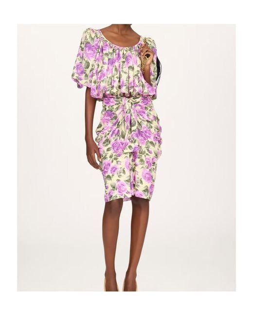 Chloé Pink Chloé Cropped Puff-Sleeved Top