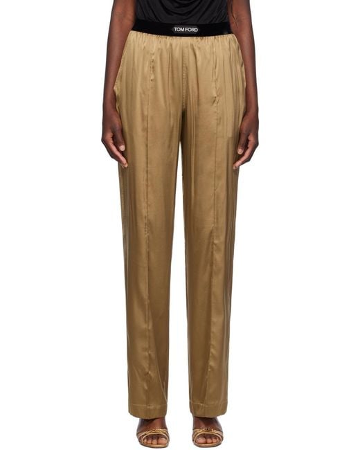 Tom Ford Natural Stretch Satin Pj Pants