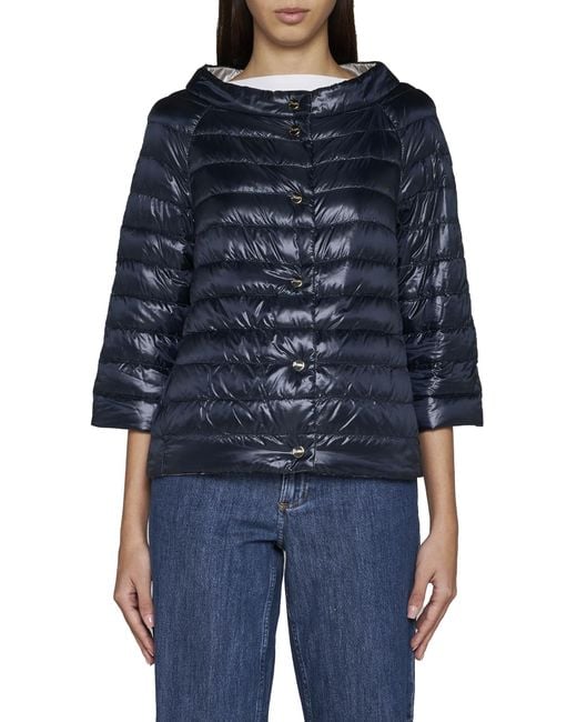 Herno Blue Reversible Padded Jacket