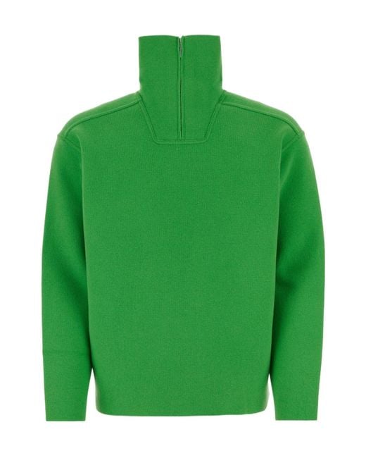 Auralee Green Long-Sleeved Sweater for men