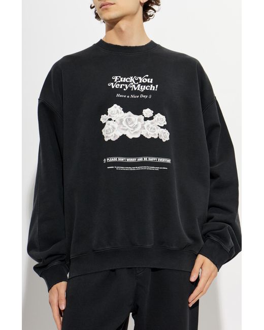 Vetements Blue Long-Sleeved Sweatshirt