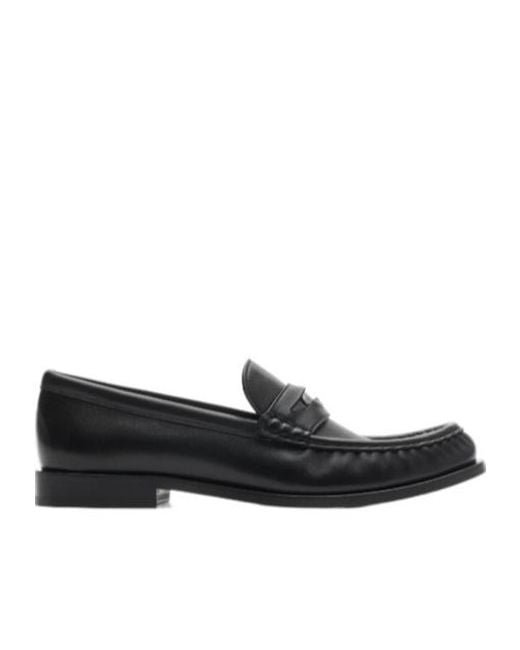 Burberry Black Cadet Gathered Slip-On Loafers for men
