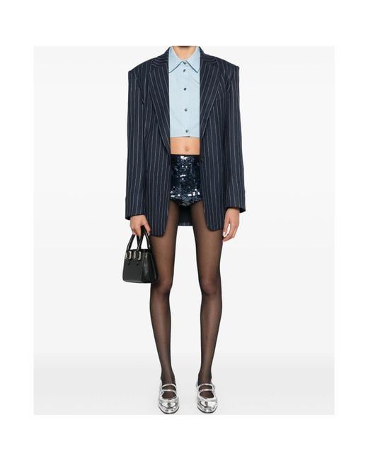 P.A.R.O.S.H. Black Sequinned Shorts