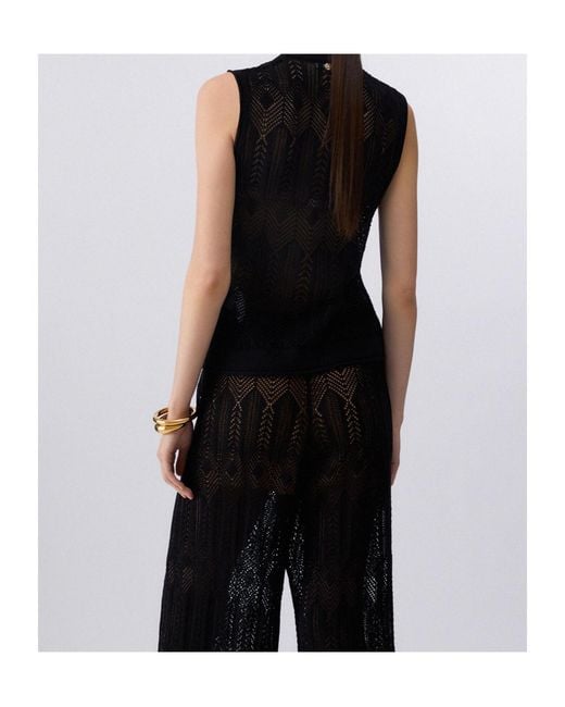 Liu Jo Black Bow Detail Knitted Top