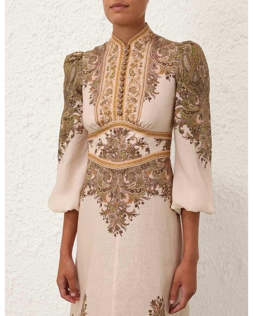 Zimmermann Natural Natura Midi Dress