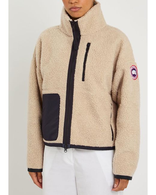 Canada Goose Natural High-Neck Wool Fleece Coat