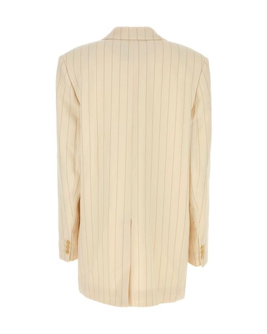 Isabel Marant Natural Oceany Single-Breasted Blazer
