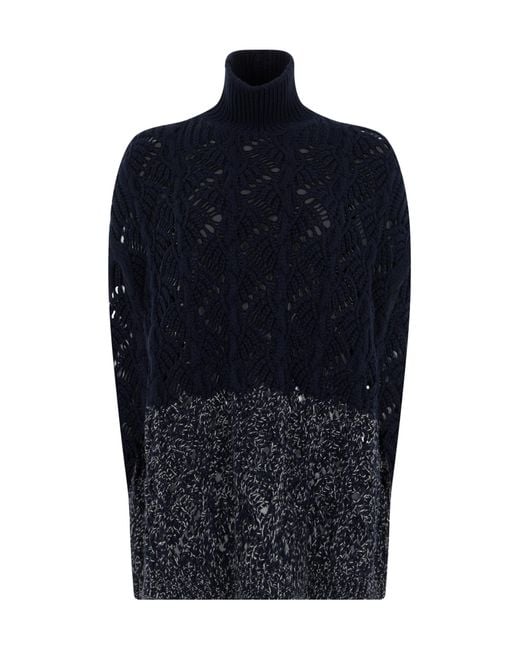 Fabiana Filippi Blue Turtleneck Sweater
