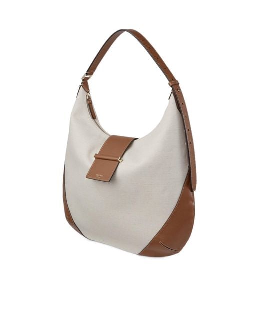 Jimmy Choo White Bar Hobo Large Shoulder Bag