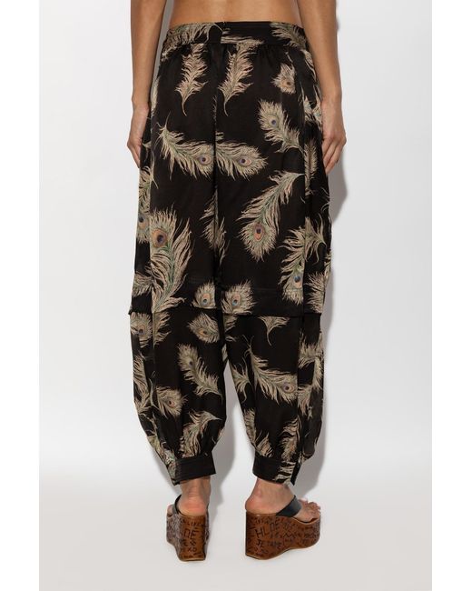 Zimmermann Black Patterned Casual Trousers