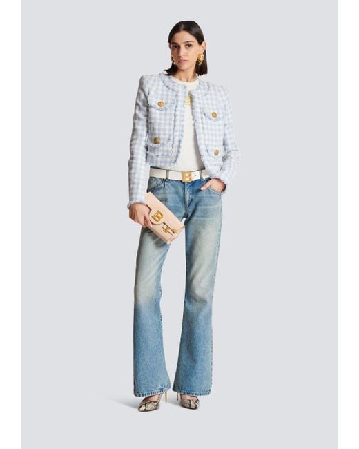 Balmain Blue Western Bootcut Denim Jeans