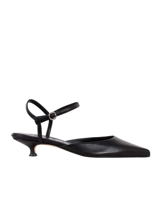 Aeyde White Colette 35Mm Pointed-Toe Leather Pumps
