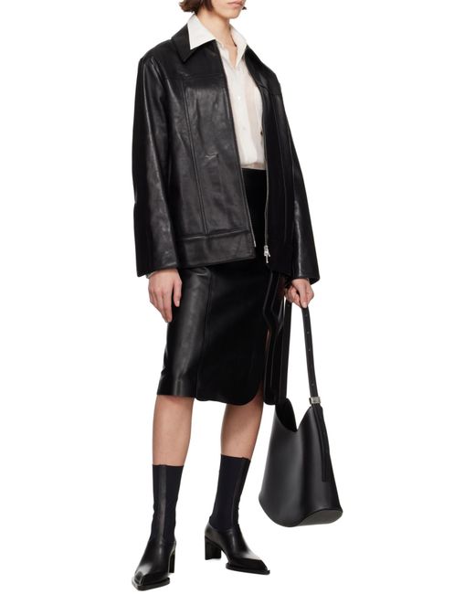 Jil Sander Black Eldorado Medium Shoulder Bag
