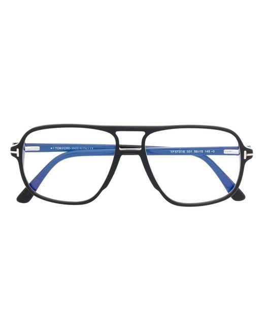 Tom Ford Metallic Eyewear Aviator-Frame Glasses for men