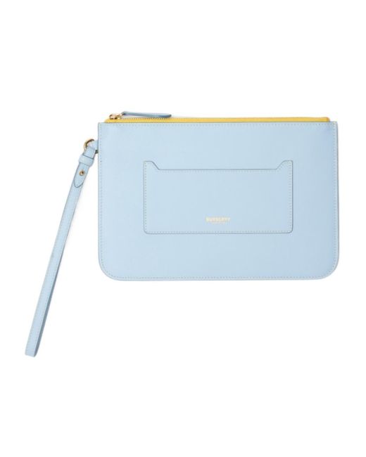 Burberry Blue Zippered Clutch