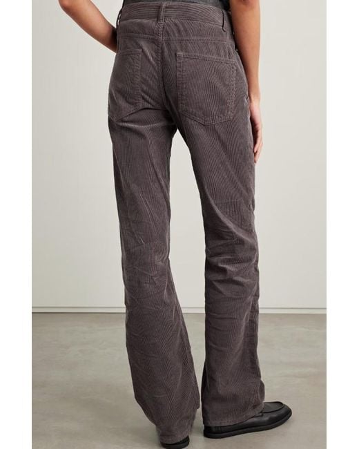 The Row Brown Carlyl Corduroy Low-Rise Straight Trousers