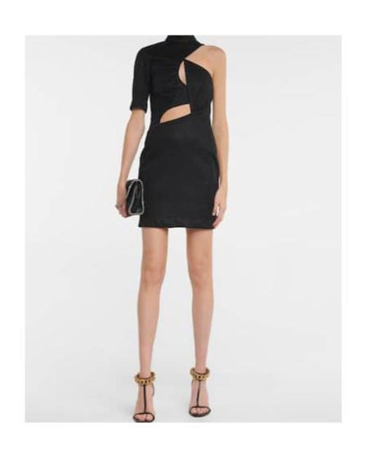 Stella McCartney Black Malisa One-Shoulder Minidress