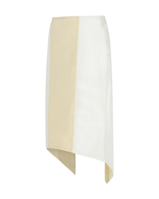 J.W. Anderson White Layered Cotton Skirt