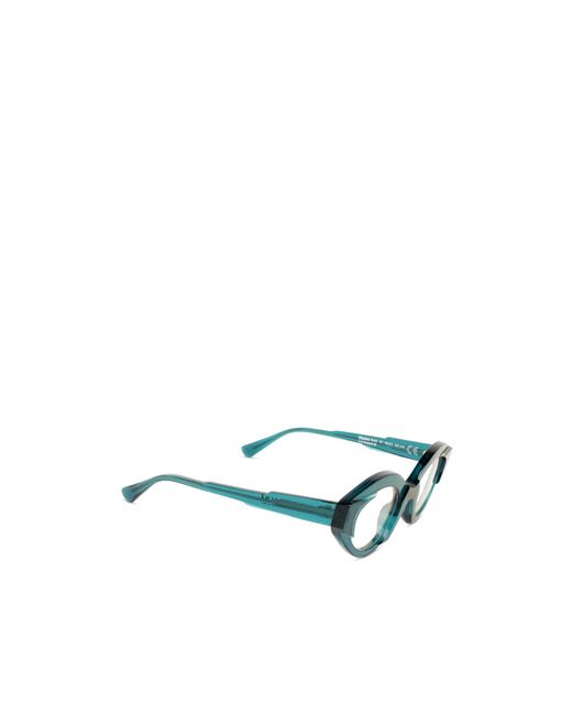 Kuboraum Blue Oval-Frame Glasses for men