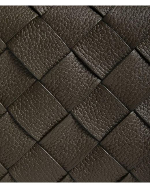 Bottega Veneta Black Diago Intreccio Crossbody Bag for men