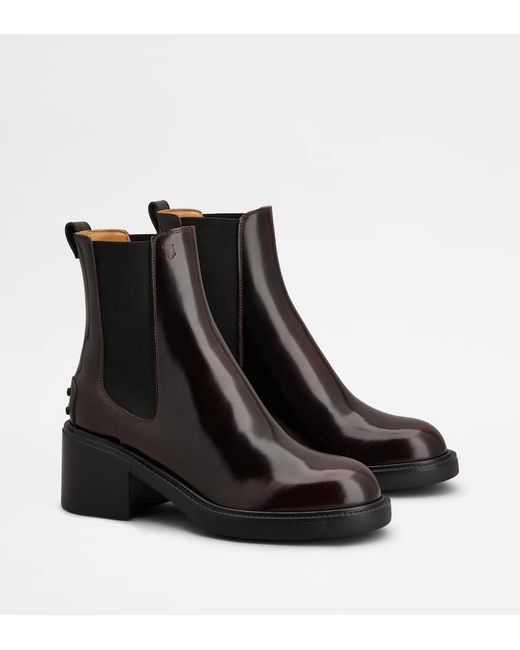 Tod's Black Block Heel Chelsea Boots