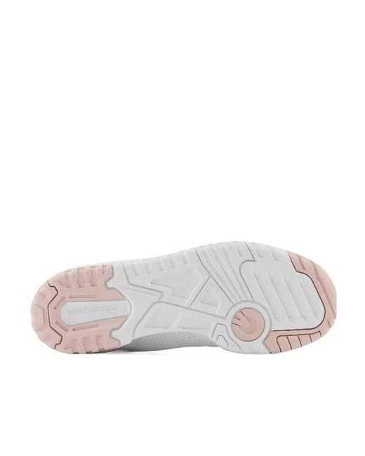 New Balance White 550 Lace-Up Sneakers