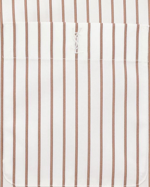 Saint Laurent White Striped Motif Shirt for men