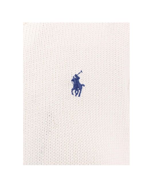 Polo Ralph Lauren White Crewneck Cardigan