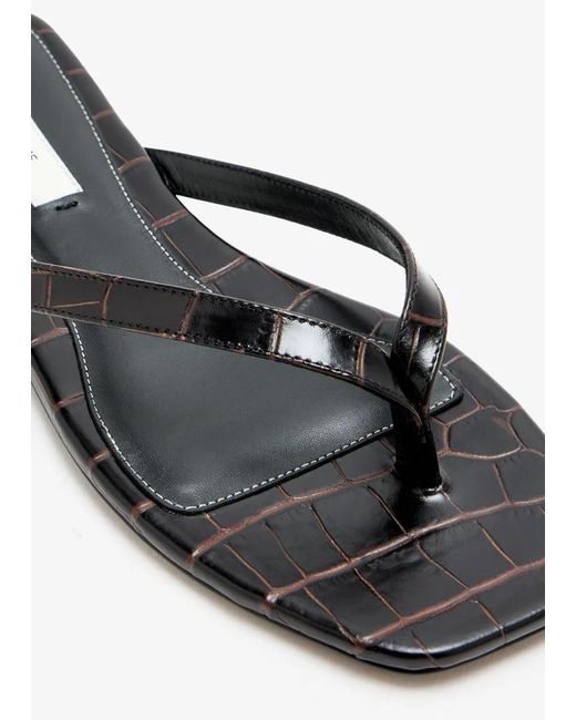 Totême White Totême Embossed Flat Sandals