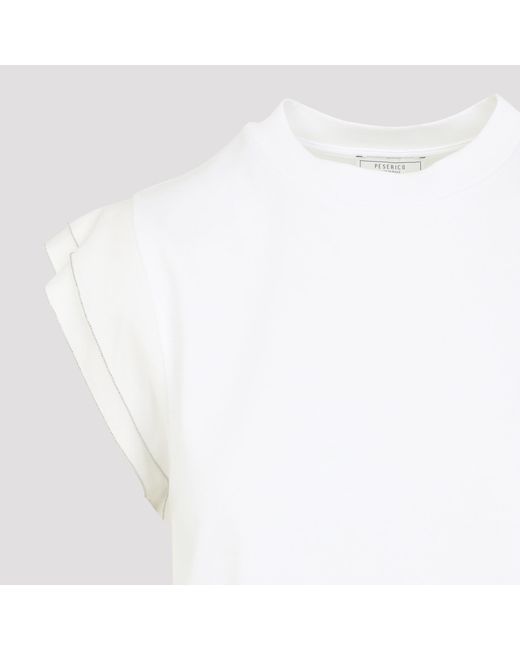 Peserico White Short-Sleeve T-Shirt
