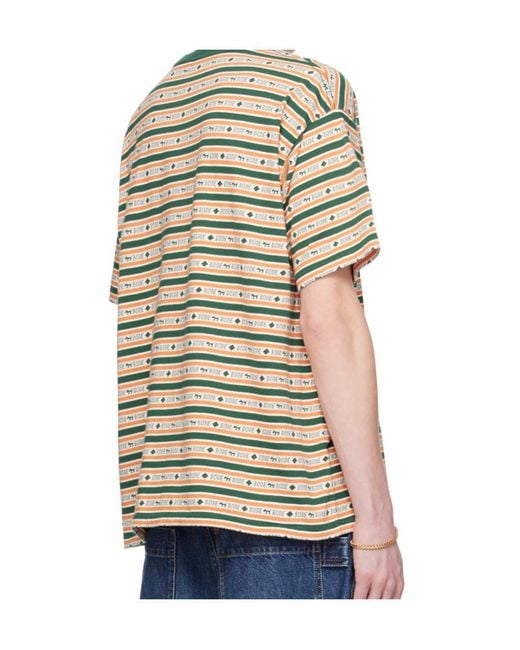 Bode Blue Striped Cotton Shirt for men