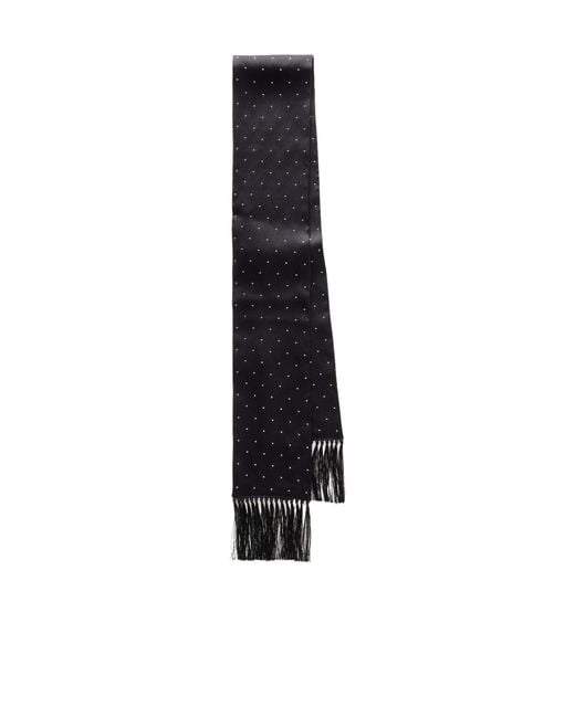 Tom Ford Black Satin Skinny Scarf